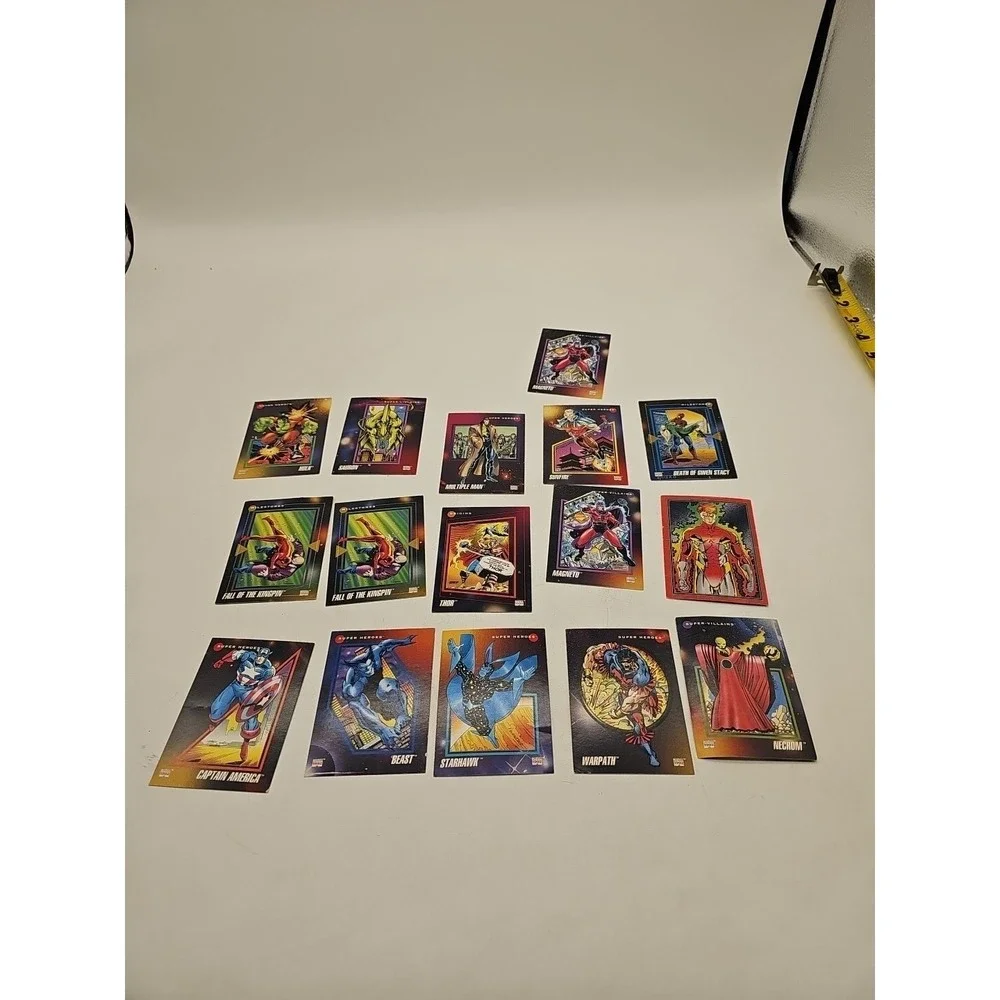 1992 Necrom‎ Marvel Universe Super Heroes Milestones Trading Cards Lot Of 16